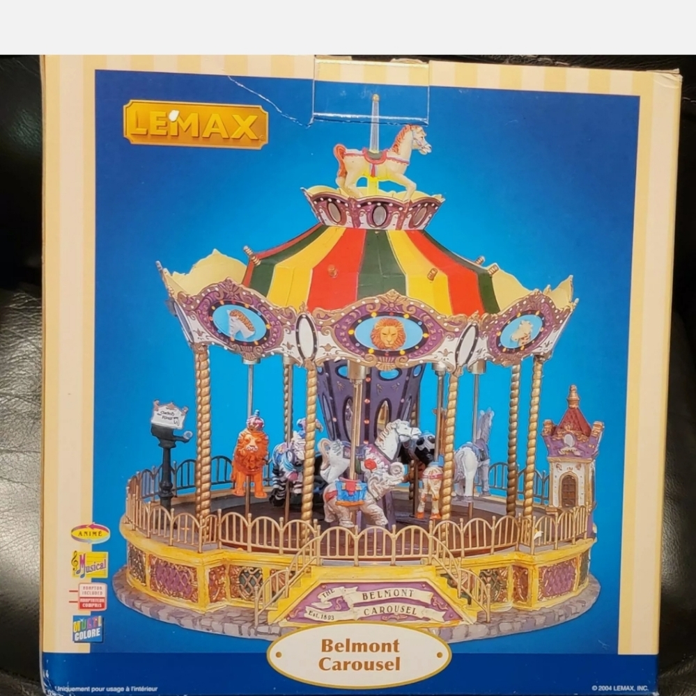 Lemax belmont carousel vintage rare